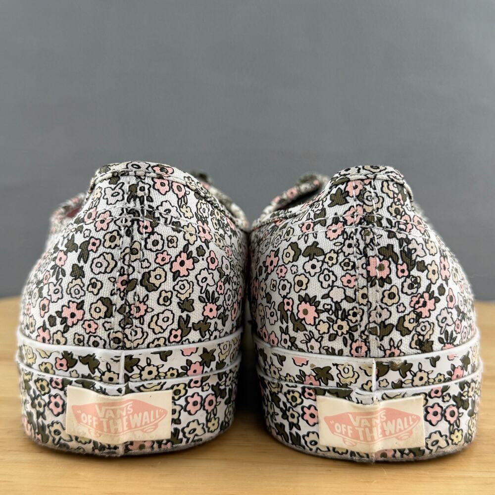 Vans Authentic Mono Floral Lace-Up Sneakers Women’s Size 9 US - Picture 4 of 8
